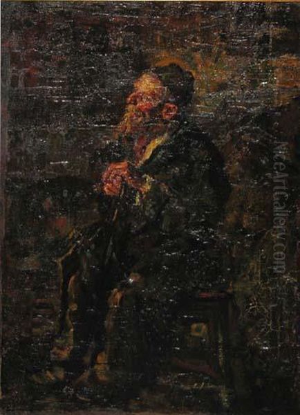 Batrn Telal Oil Painting by Octav Bancila