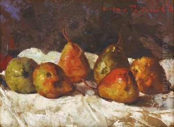 Pears Oil Painting by Octav Bancila