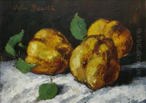 Gutui Oil Painting by Octav Bancila