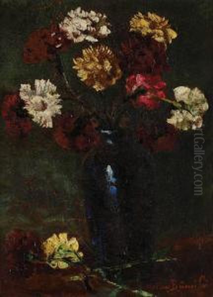 Carnation Oil Painting by Octav Bancila