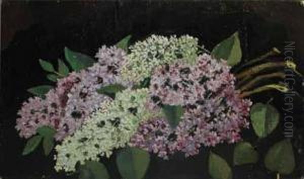 Crengi De Liliac Oil Painting by Octav Bancila