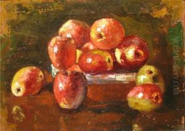 Naturastatica Cu Fructe Oil Painting by Octav Bancila