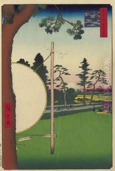 Takada Riding Ground (Takada no baba) Oil Painting by Utagawa or Ando Hiroshige