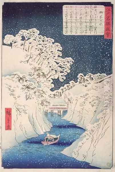 Views of Edo Oil Painting by Utagawa or Ando Hiroshige