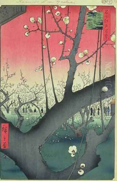 Cherry Blossom from One Hundred Famous Views of Edo Oil Painting by Utagawa or Ando Hiroshige