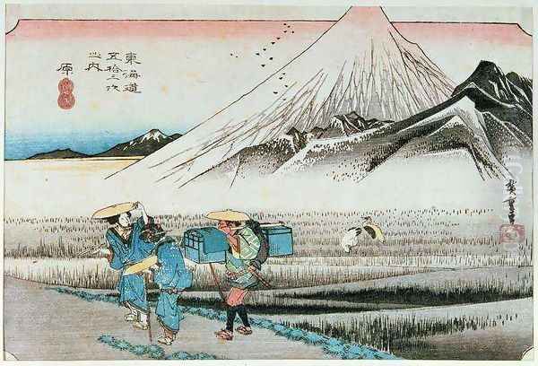 Fuji in the Morning Oil Painting by Utagawa or Ando Hiroshige