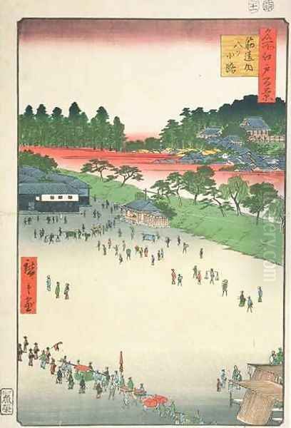 Yatsuko inside Sujikai Gate from the series One Hundred Famous Views of Edo Oil Painting by Utagawa or Ando Hiroshige