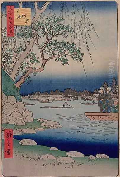 The Banks of the Omaya from 100 Views of Edo Oil Painting by Utagawa or Ando Hiroshige