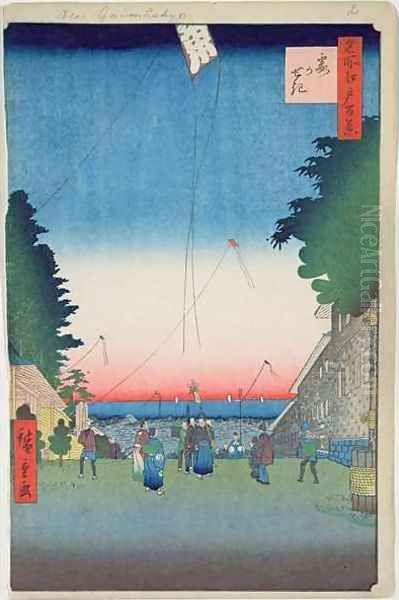 Kasumigaseki plate 2 from the series One Hundred Famous Views of Edo Edo Period Ansei Era Oil Painting by Utagawa or Ando Hiroshige