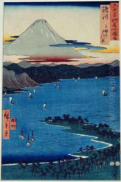 Pine moor at Mio Suruga Province from Famous Places of the Sixty Provinces Oil Painting by Utagawa or Ando Hiroshige