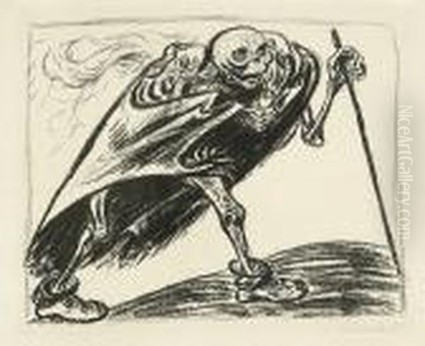 Wandernder Tod Oil Painting by Ernst Barlach