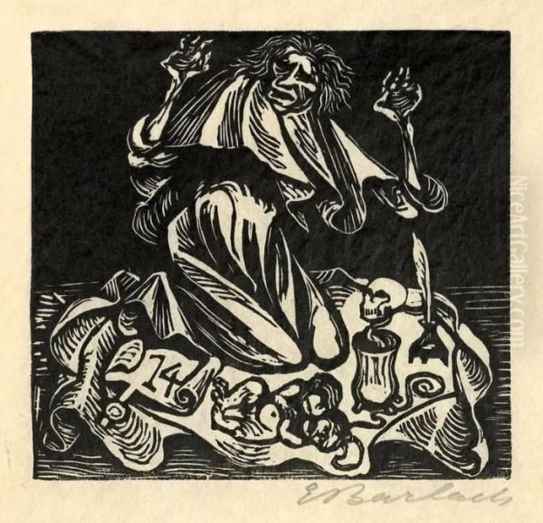 Walpurgisnacht Oil Painting by Ernst Barlach