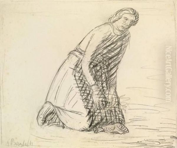 Die Kindsmorderin Oil Painting by Ernst Barlach