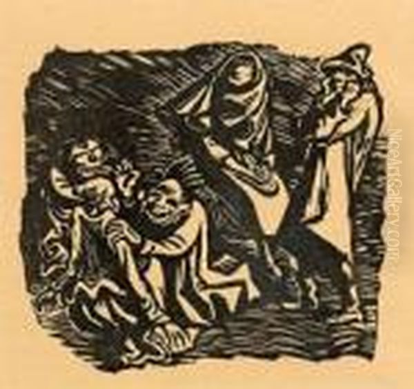 Gruppe Aus Mehreren Figuren Oil Painting by Ernst Barlach