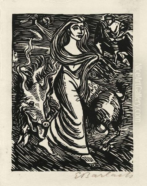 Goethe Walpurgisnacht Oil Painting by Ernst Barlach