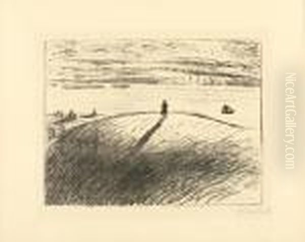 Seelandschaft Mit Abendsonne Oil Painting by Ernst Barlach