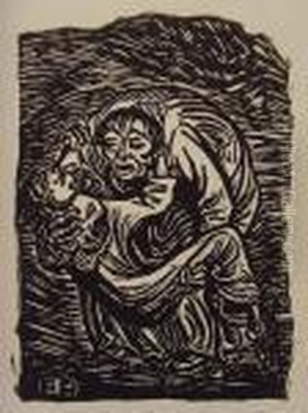 Holzschnitt Oil Painting by Ernst Barlach