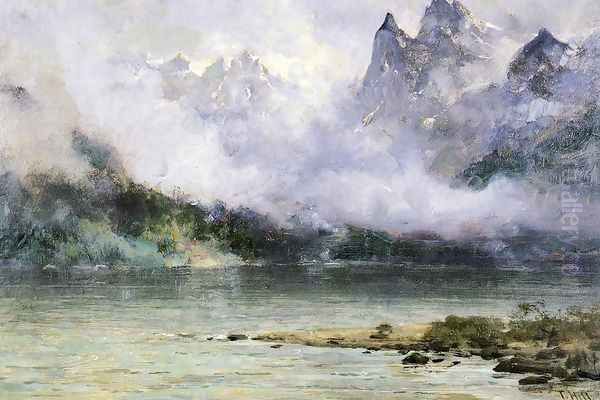 Alaska Scene near Juneau Oil Painting by Thomas Hill