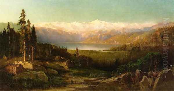 Rocky Mountains Oil Painting by Thomas Hill