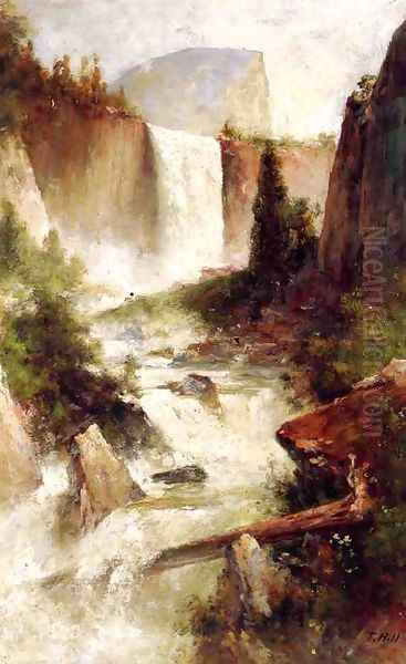 Vernal Falls, Yosemite Oil Painting by Thomas Hill