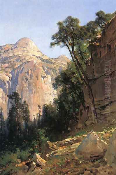 North Dome, Yosemite Valley Oil Painting by Thomas Hill