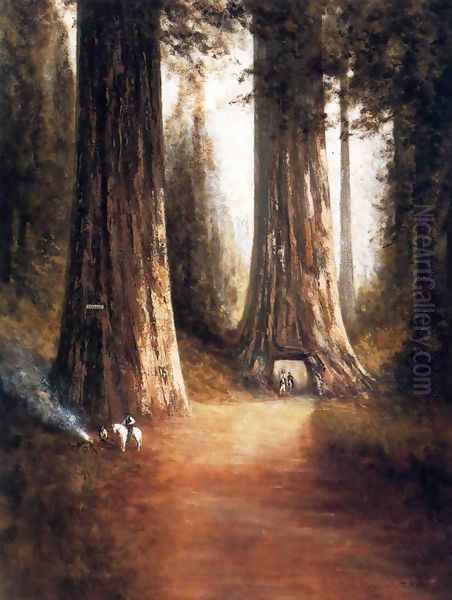 Sequoia Gigantea Oil Painting by Thomas Hill