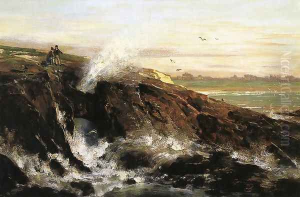 Land's end Oil Painting by Thomas Hill