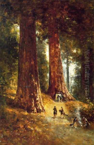 In the Redwoods Oil Painting by Thomas Hill