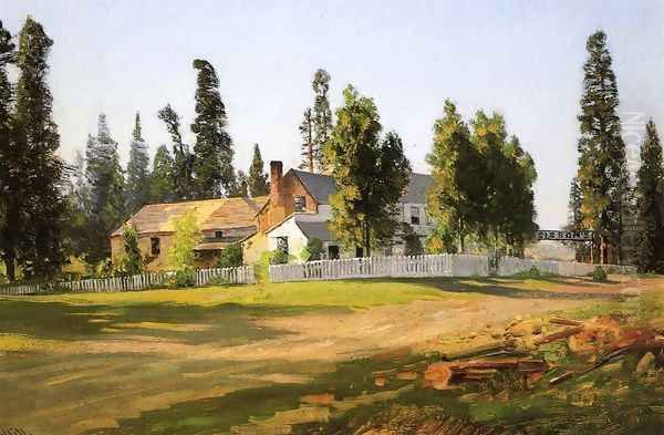 Sisson's Inn, near Mount Shasta Oil Painting by Thomas Hill