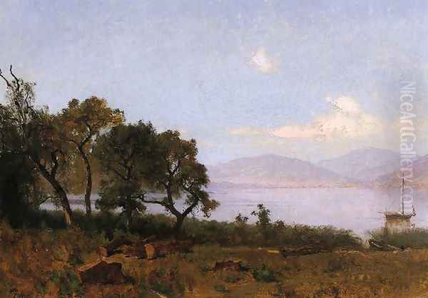 Morning, Clear Lake Oil Painting by Thomas Hill