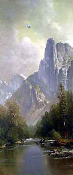 Yosemite Valley with Half Dome Oil Painting by Thomas Hill