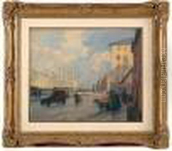 vue De Paris Oil Painting by Henri Alphonse Barnoin