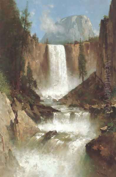 Vernal Falls Yosemite 1889 Oil Painting by Thomas Hill