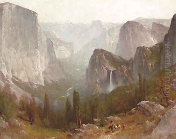 A View of Yosemite Oil Painting by Thomas Hill