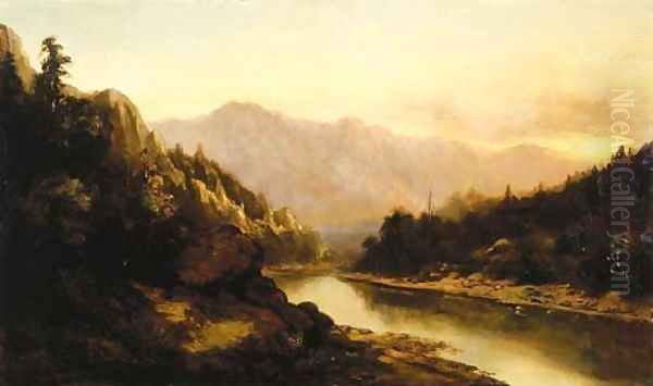 Sunrise in the Mountains Oil Painting by Thomas Hill