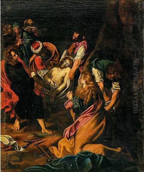 Entierro De Cristo Oil Painting by Federico Fiori Barocci