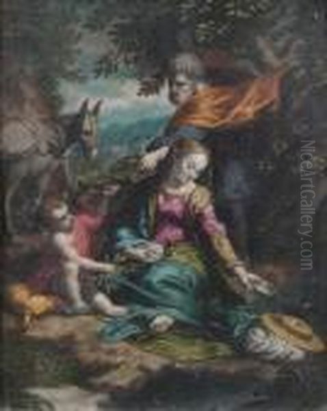 The Rest On The Flight Into Egypt Oil Painting by Federico Fiori Barocci