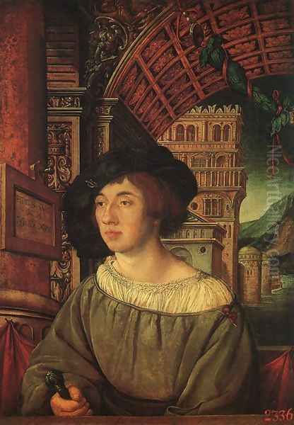 Portrait of a Young Man 1518 Oil Painting by Ambrosius Holbein