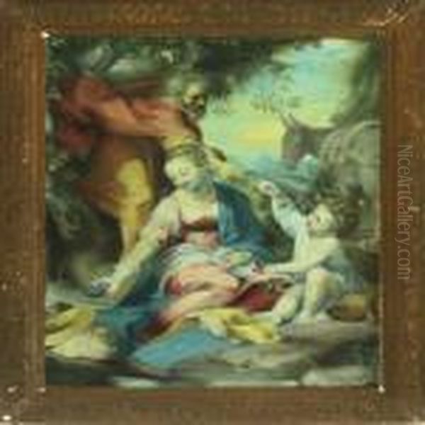 Rest On The Flight To Egypt Oil Painting by Federico Fiori Barocci