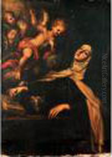 The Vision Of St. Teresa Oil Painting by Federico Fiori Barocci