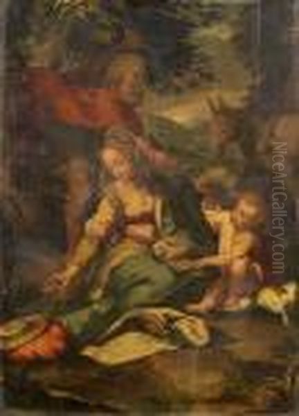 The Rest On The Flight Into Egypt Oil Painting by Federico Fiori Barocci