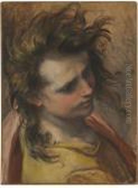 Head Of Saint John The 
Evangelist, An Oil Study For The Entombmentof Christ In The Church Of 
Santa Croce, Senigallia Oil Painting by Federico Fiori Barocci