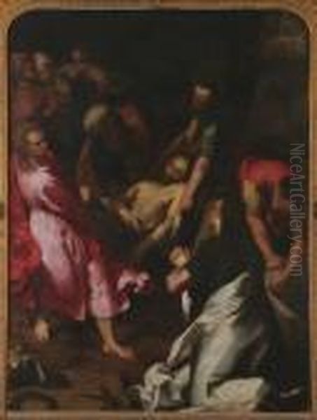 The Entombment Of Christ Oil Painting by Federico Fiori Barocci