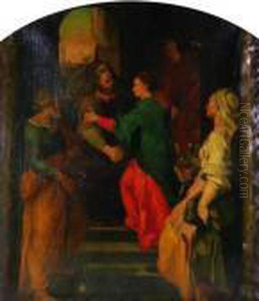 Visitation Oil Painting by Federico Fiori Barocci