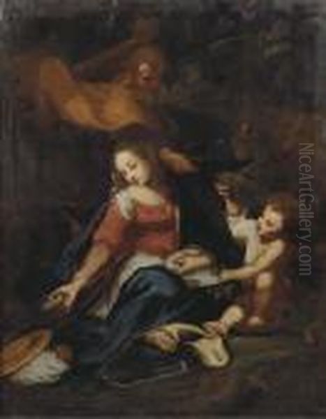 The Rest On The Flight Into Egypt Oil Painting by Federico Fiori Barocci