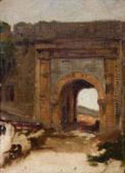 Puerta De Una Muralla Oil Painting by Ricardo Baroja Nessi