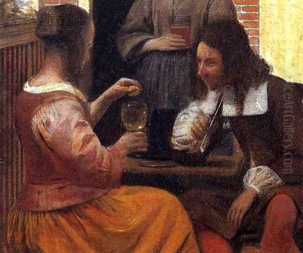 Village House (detail) 1665 Oil Painting by Pieter De Hooch