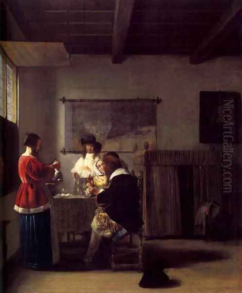 The Visit 2 Oil Painting by Pieter De Hooch