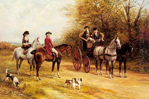 A Chat with His Lordship Oil Painting by Heywood Hardy