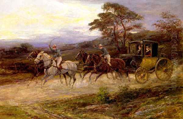 On The Road To Gretna Green Oil Painting by Heywood Hardy